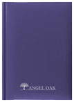 purple matte finish casebound notebook with silver foil imprinting