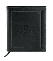 Personalized Black Pebble-Grain Leather Notebooks