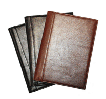 Glazed Hardback Locking Leather Notebook