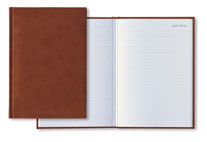terracotta faux leather midsize notebook